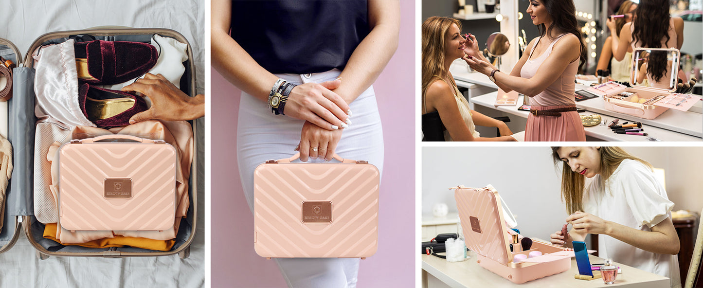 ILLUME LED Mirror Beauty Case - Soft Pink