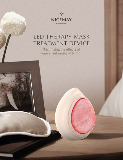 AURA Mini LED Light Therapy Device with Rose Jade