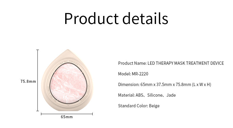 AURA Mini LED Light Therapy Device with Rose Jade