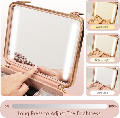 ILLUME LED Mirror Beauty Case - Soft Pink