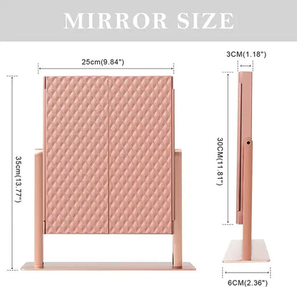 MODA Tri-Fold LED Desktop Mirror