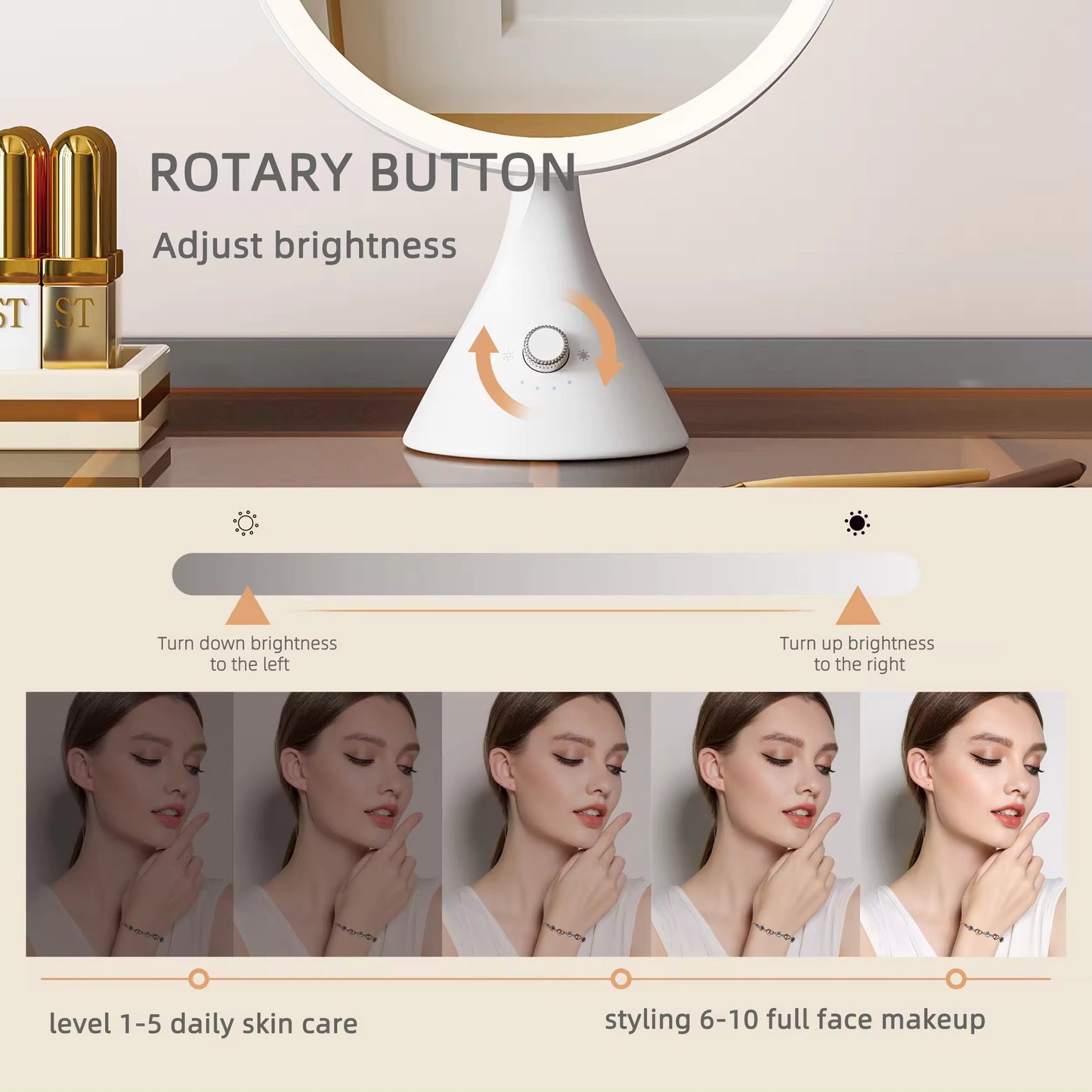 LUMIERE Vanity Advanced Glow Mirror - Rose Gold