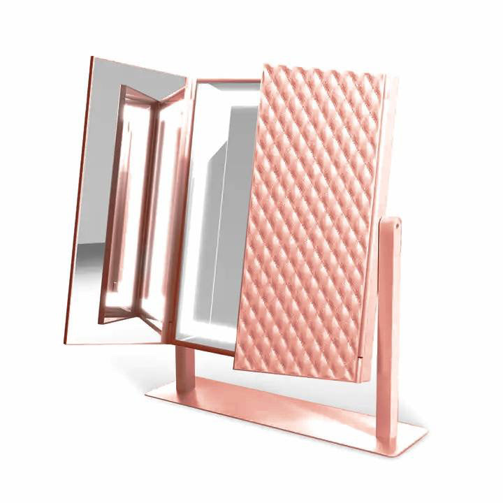 MODA Tri-Fold LED Desktop Mirror